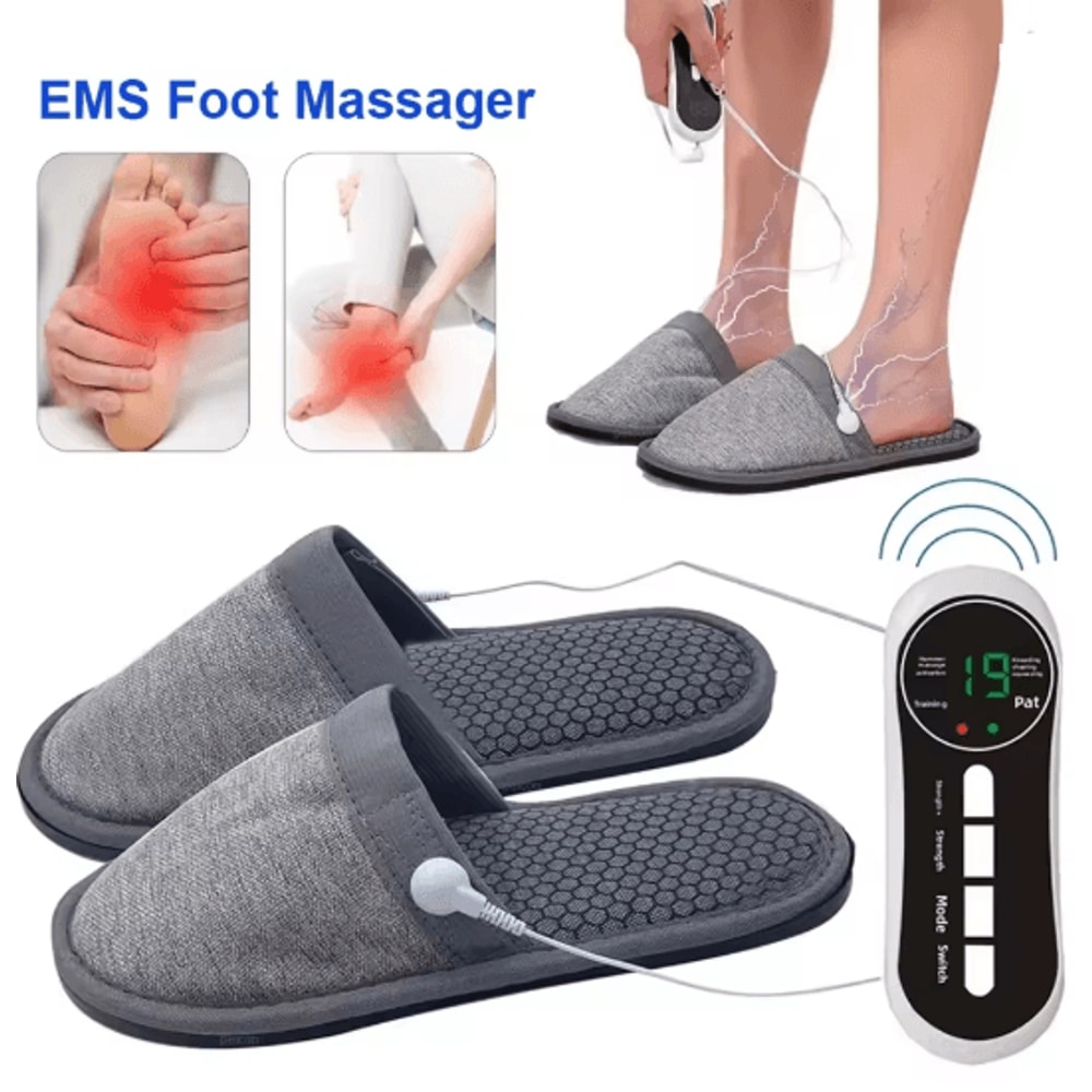 EMS Foot Massager Slippers Electric Foot Pain Relief Massage Shoes 0