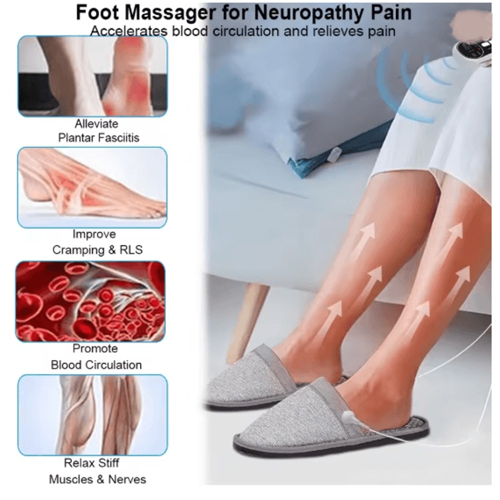 EMS Foot Massager Slippers Electric Foot Pain Relief Massage Shoes 1