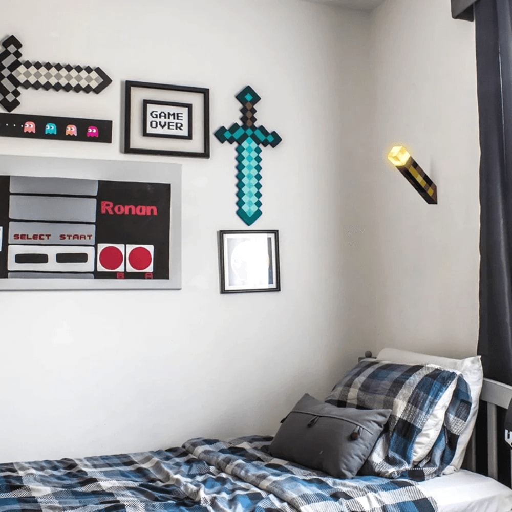 Game Torch LED Night Light Decorative Table Lamp USB Rechargeable 3