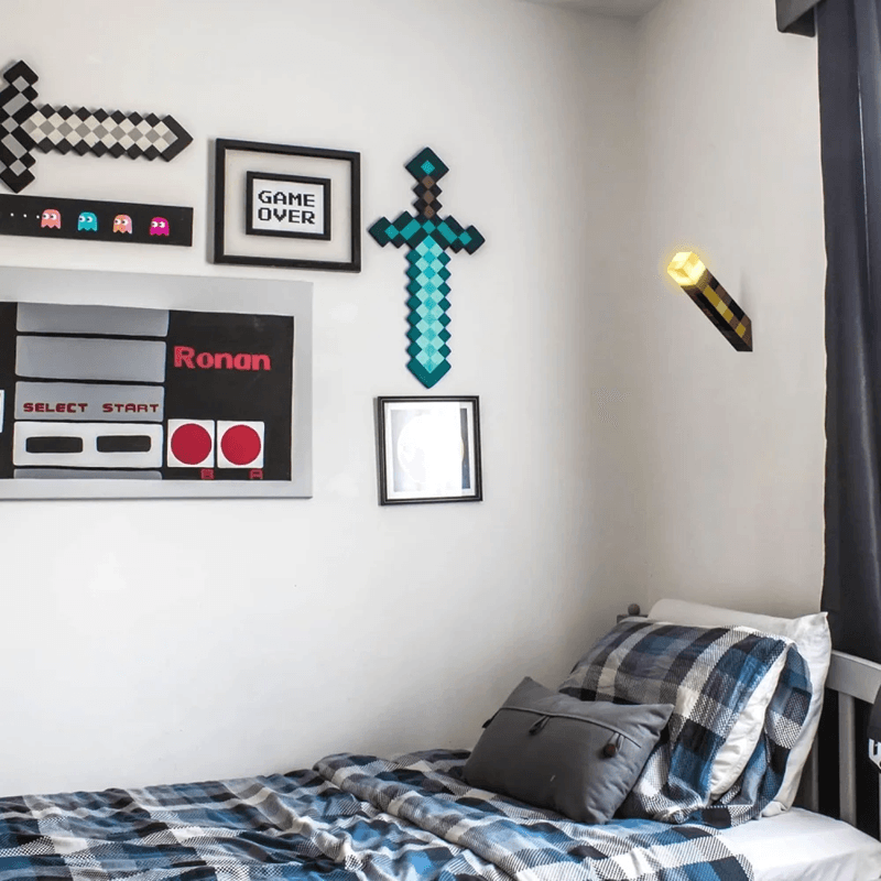 Game Torch LED Night Light Decorative Table Lamp USB Rechargeable 3