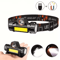 Rechargeable COB LED Headlamp Magnetic Waterproof Outdoor Head Torch 4