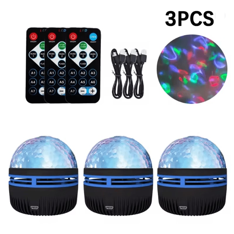 LED Starry Night Projector Lamp With Rotating Moon Light And Remote Control 9