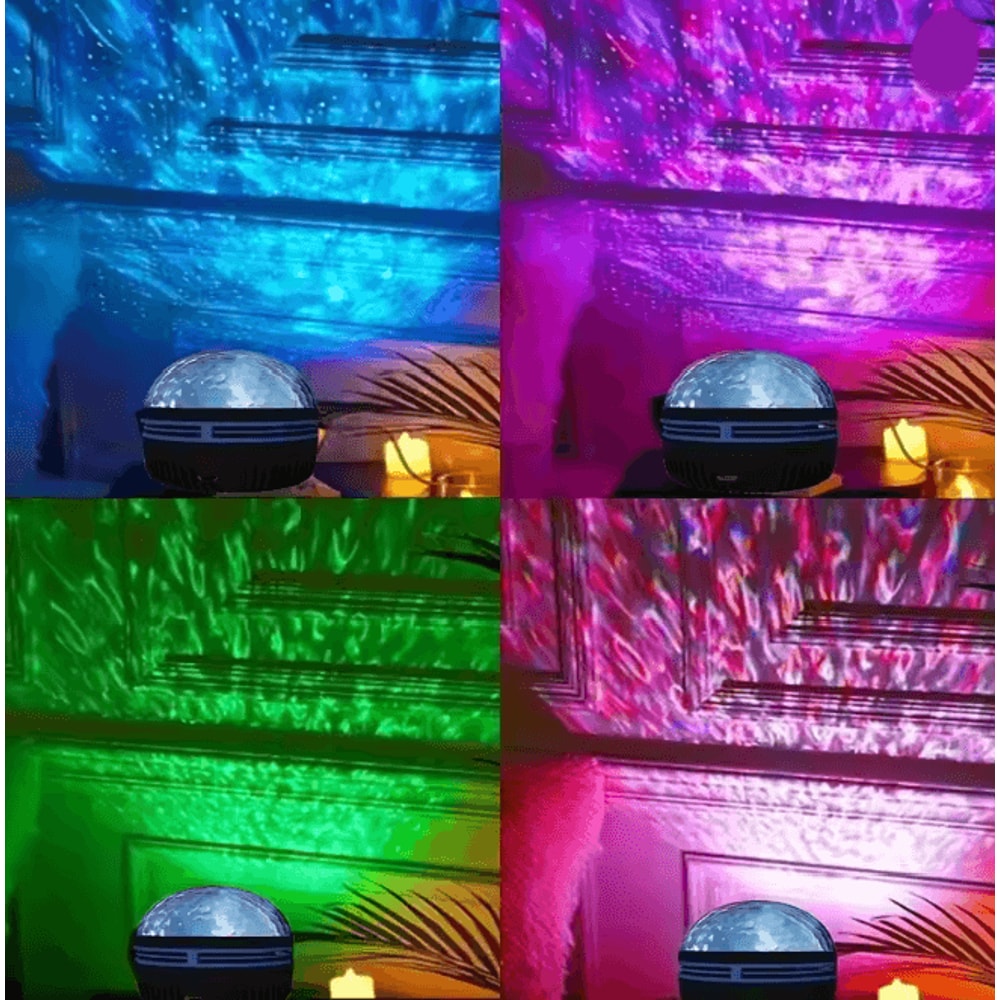 LED Starry Night Projector Lamp With Rotating Moon Light And Remote Control 2