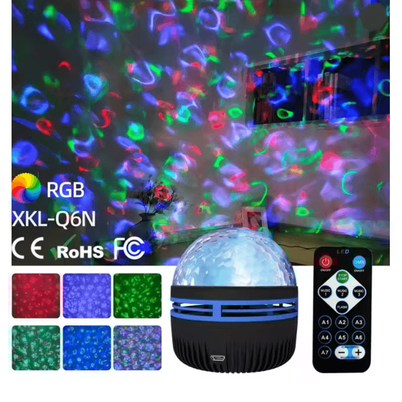 LED Starry Night Projector Lamp With Rotating Moon Light And Remote Control 6