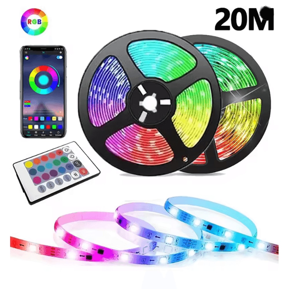 RGB LED Strip Light USB Bluetooth Color Changing Flexible Light Tape 6