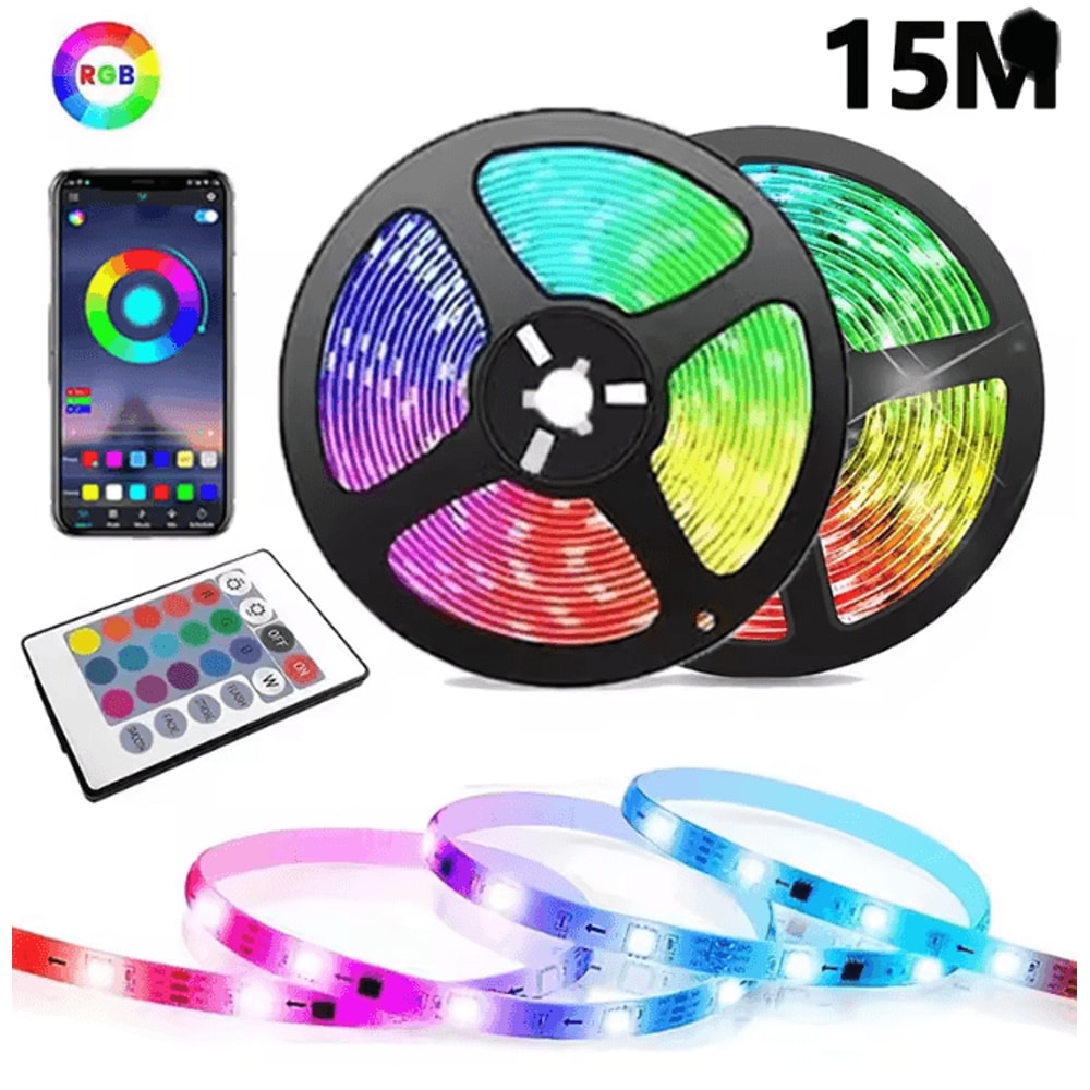 RGB LED Strip Light USB Bluetooth Color Changing Flexible Light Tape 12