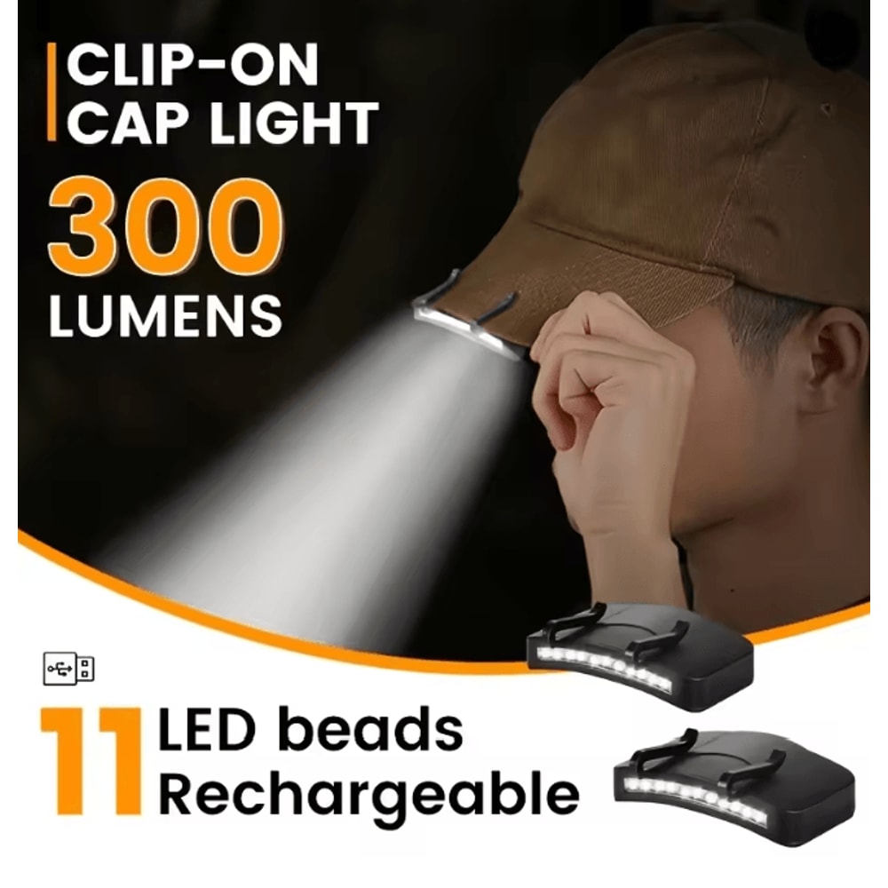 Super Bright LED Headlamp Hat Clip Flashlight For Night Fishing And Outdoor Use 0