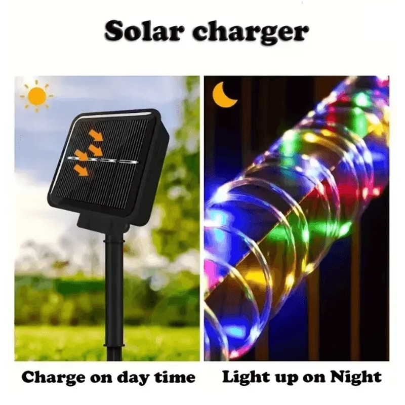 Solar Powered LED String Lights Outdoor Fairy Garden Decoration 2