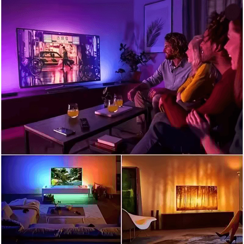 RGB LED Strip Lights USB Bluetooth Remote Color Changing Light Tape 2