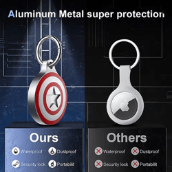 waterproof airtag keychain aluminum case secure holder for keys pets and luggage
