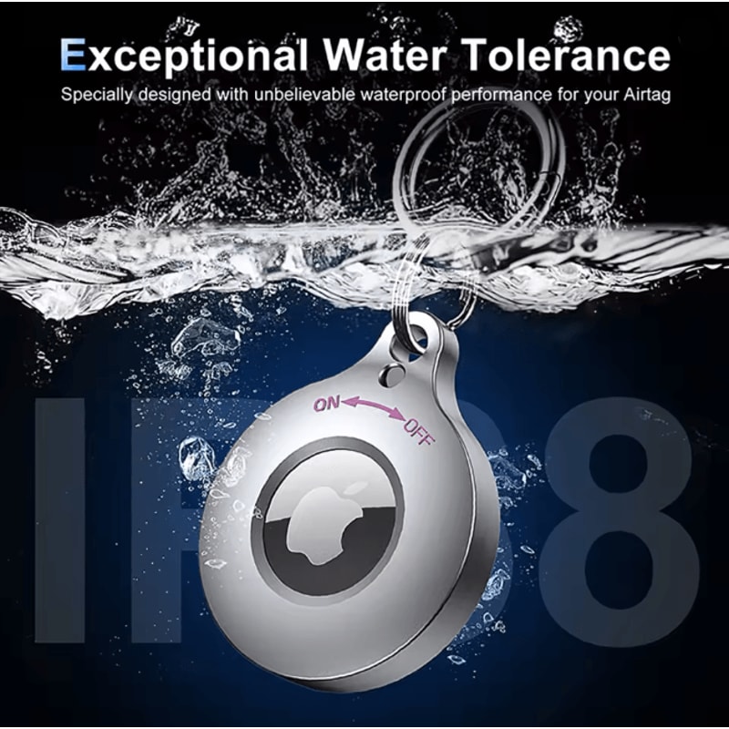 Waterproof AirTag Keychain Aluminum Case Secure Holder For Keys Pets And Luggage 2