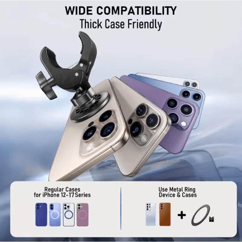 Universal Magnetic Phone Holder Heavy Duty Clamp Mount 360 Degree Rotation 1