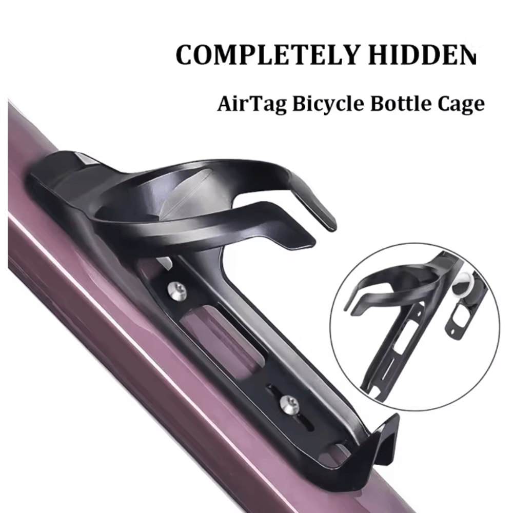 Hidden Airtag Bike Mount Water Bottle Holder Anti Theft Tracker Case 0
