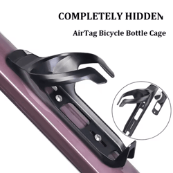 hidden airtag bike mount water bottle holder anti theft tracker case
