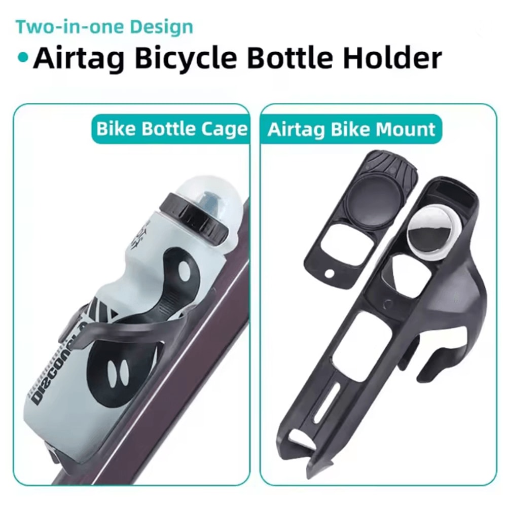 Hidden Airtag Bike Mount Water Bottle Holder Anti Theft Tracker Case 2