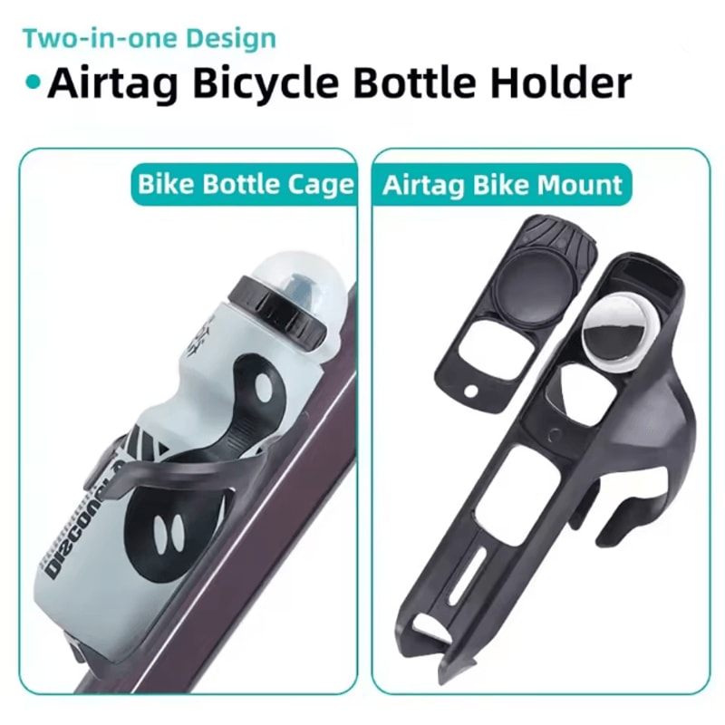 Hidden Airtag Bike Mount Water Bottle Holder Anti Theft Tracker Case 2