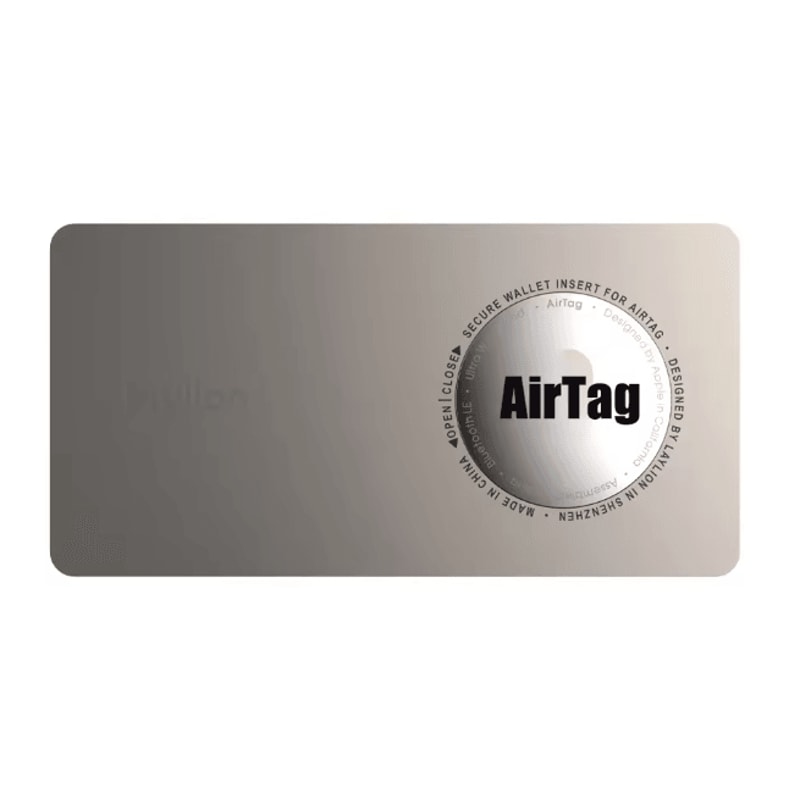 Ultra Thin Airtag Wallet Holder Aluminum Card Insert Case 1