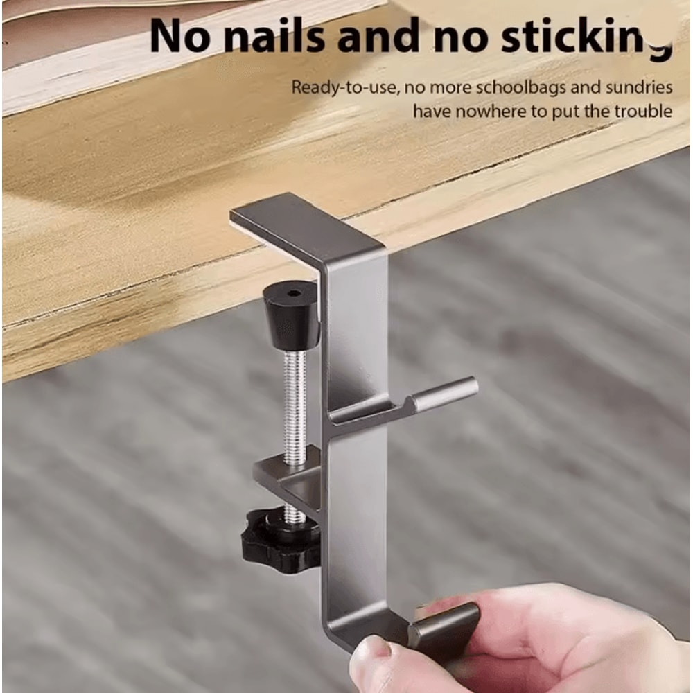 Under Desk Headphone Stand Clamp Mount Aluminum Headset Holder 3