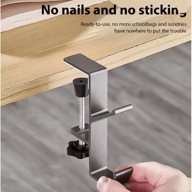 Under Desk Headphone Stand Clamp Mount Aluminum Headset Holder 3