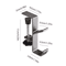 Under Desk Headphone Stand Clamp Mount Aluminum Headset Holder 4
