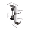 Under Desk Headphone Stand Clamp Mount Aluminum Headset Holder 4