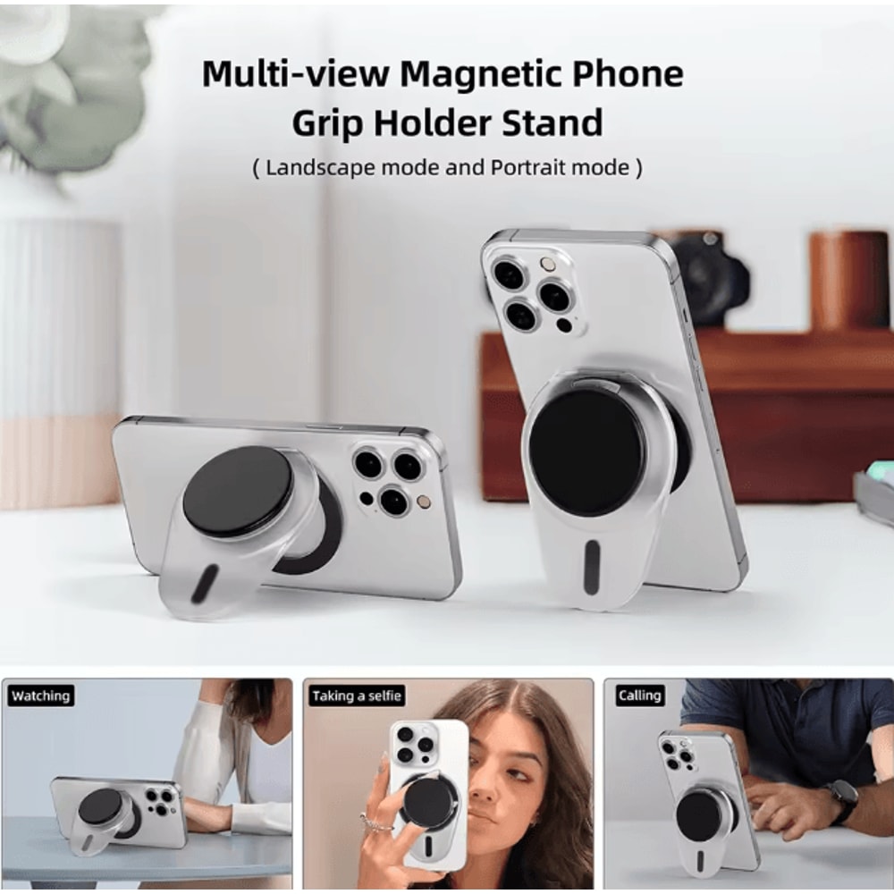 Magnetic Phone Grip Stand For MagSafe Collapsible Kickstand Holder 1