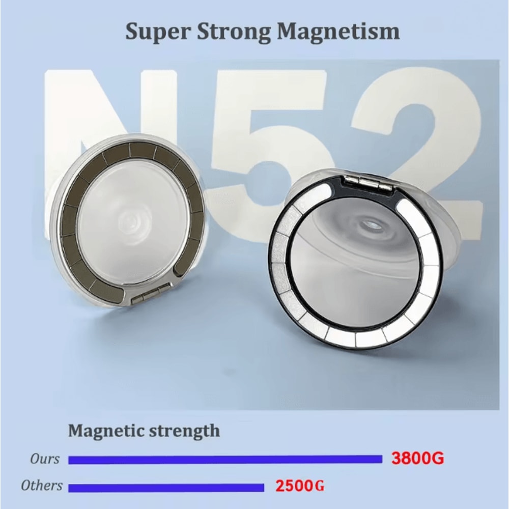 Magnetic Phone Grip Holder Adjustable Stand Collapsible Ring 1