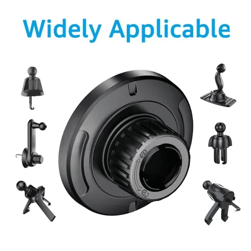 Magnetic Car Phone Mount Base With 17mm Ball Head For MagSafe 0