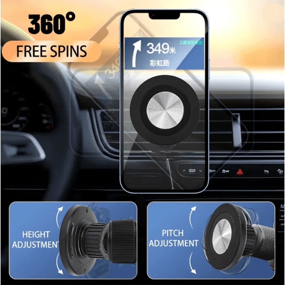Magnetic Car Phone Mount Base With 17mm Ball Head For MagSafe 1