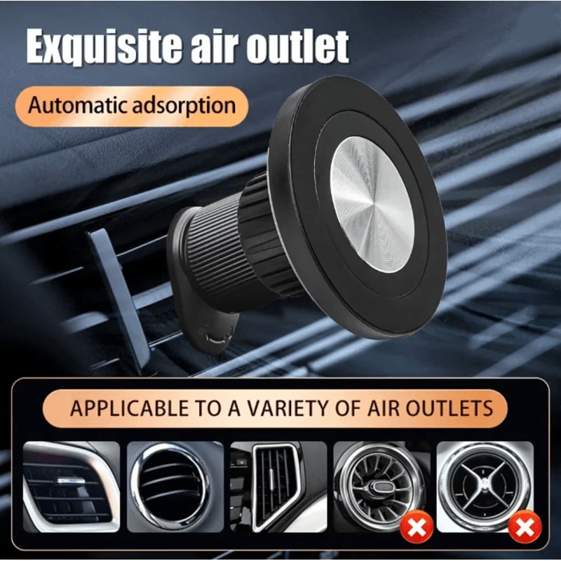 Magnetic Car Phone Mount Base With 17mm Ball Head For MagSafe 3