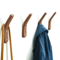 Black Walnut Solid Wood Wall Hook Minimalist Coat And Key Hanger 0