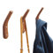 Black Walnut Solid Wood Wall Hook Minimalist Coat And Key Hanger 3