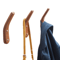 Black Walnut Solid Wood Wall Hook Minimalist Coat And Key Hanger 3
