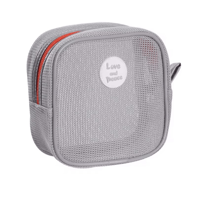 Portable Mesh Cosmetic Bag Zipper Makeup Storage Pouch 5