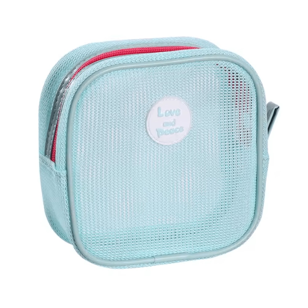 Portable Mesh Cosmetic Bag Zipper Makeup Storage Pouch 7