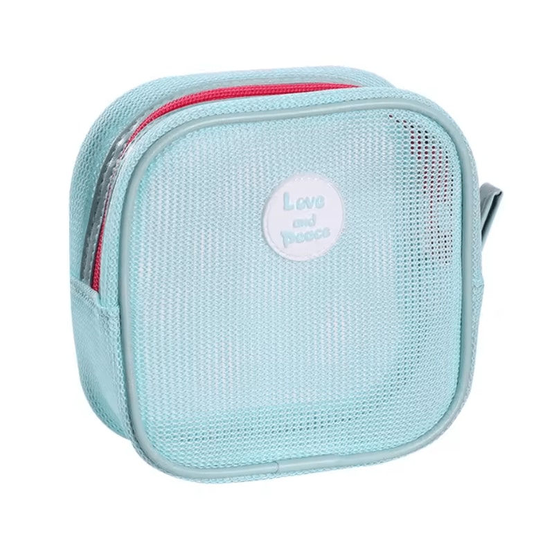 Portable Mesh Cosmetic Bag Zipper Makeup Storage Pouch 7