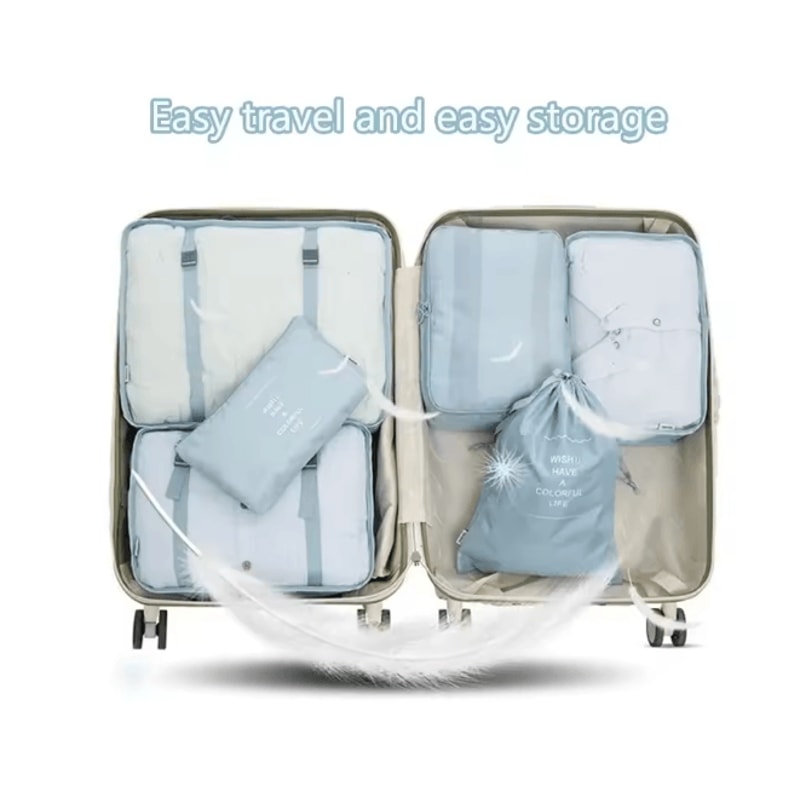 6 Piece Travel Packing Cubes Luggage Organizer Set 1