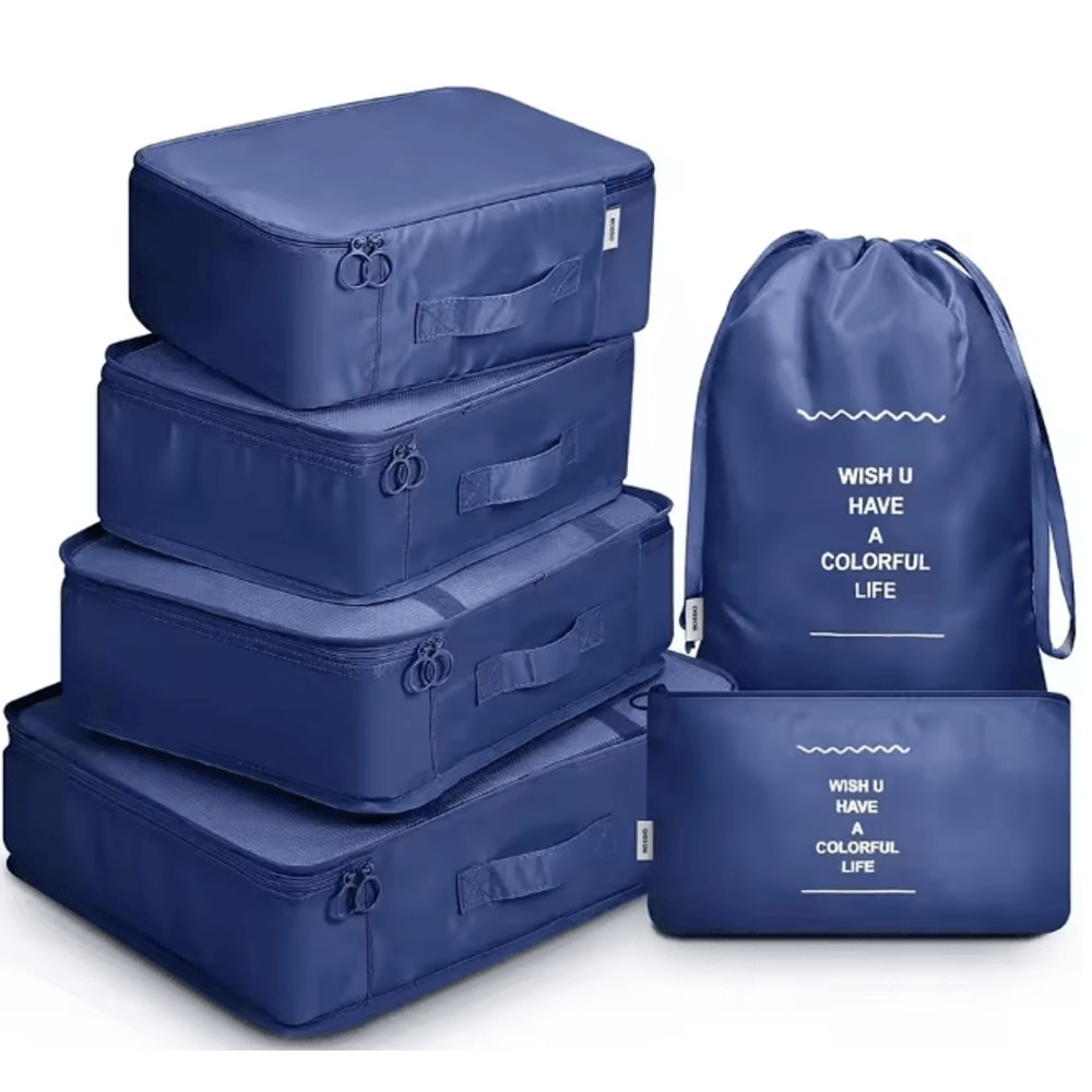6 Piece Travel Packing Cubes Luggage Organizer Set 4
