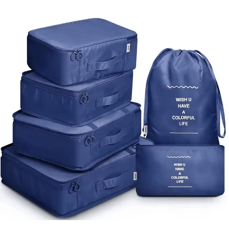 6 Piece Travel Packing Cubes Luggage Organizer Set 4