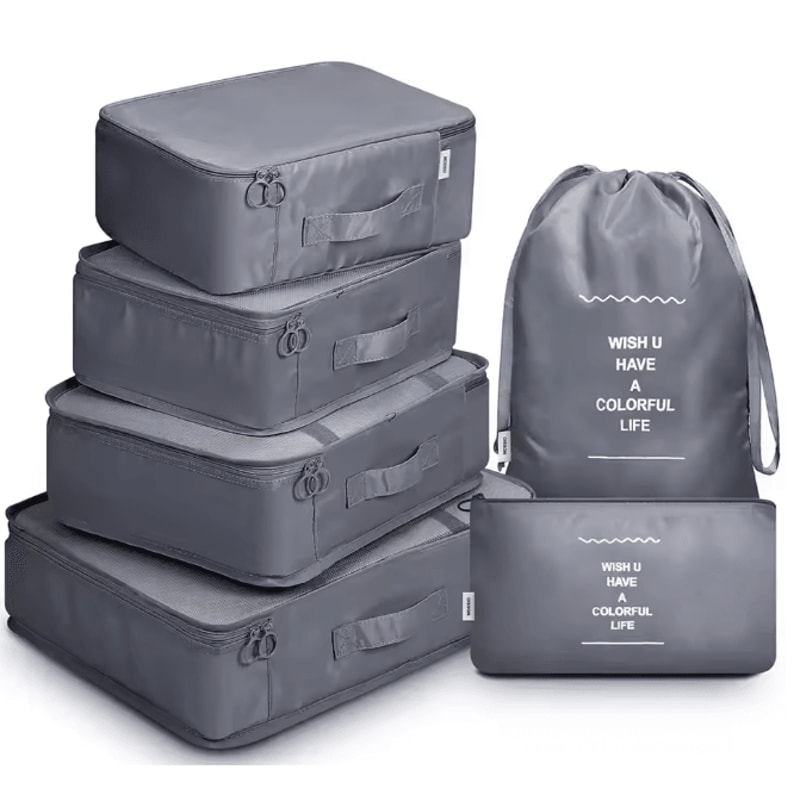 6 Piece Travel Packing Cubes Luggage Organizer Set 5