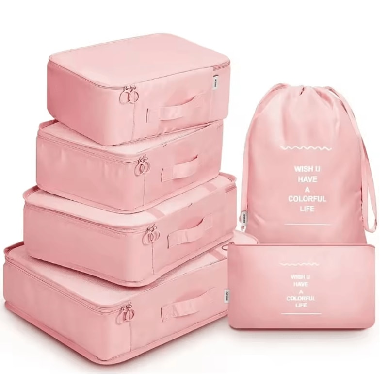 6 Piece Travel Packing Cubes Luggage Organizer Set 6