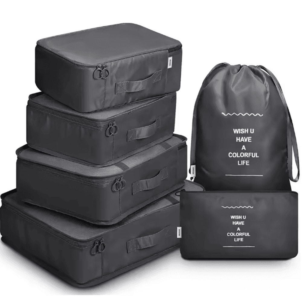 6 Piece Travel Packing Cubes Luggage Organizer Set 7