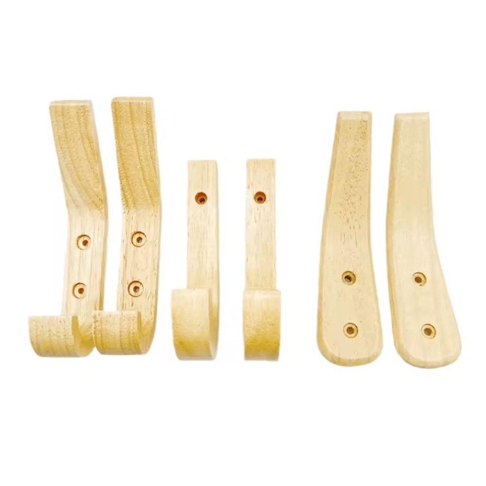 Solid Wood Wall Hook Coat Rack Key And Door Hanger 2