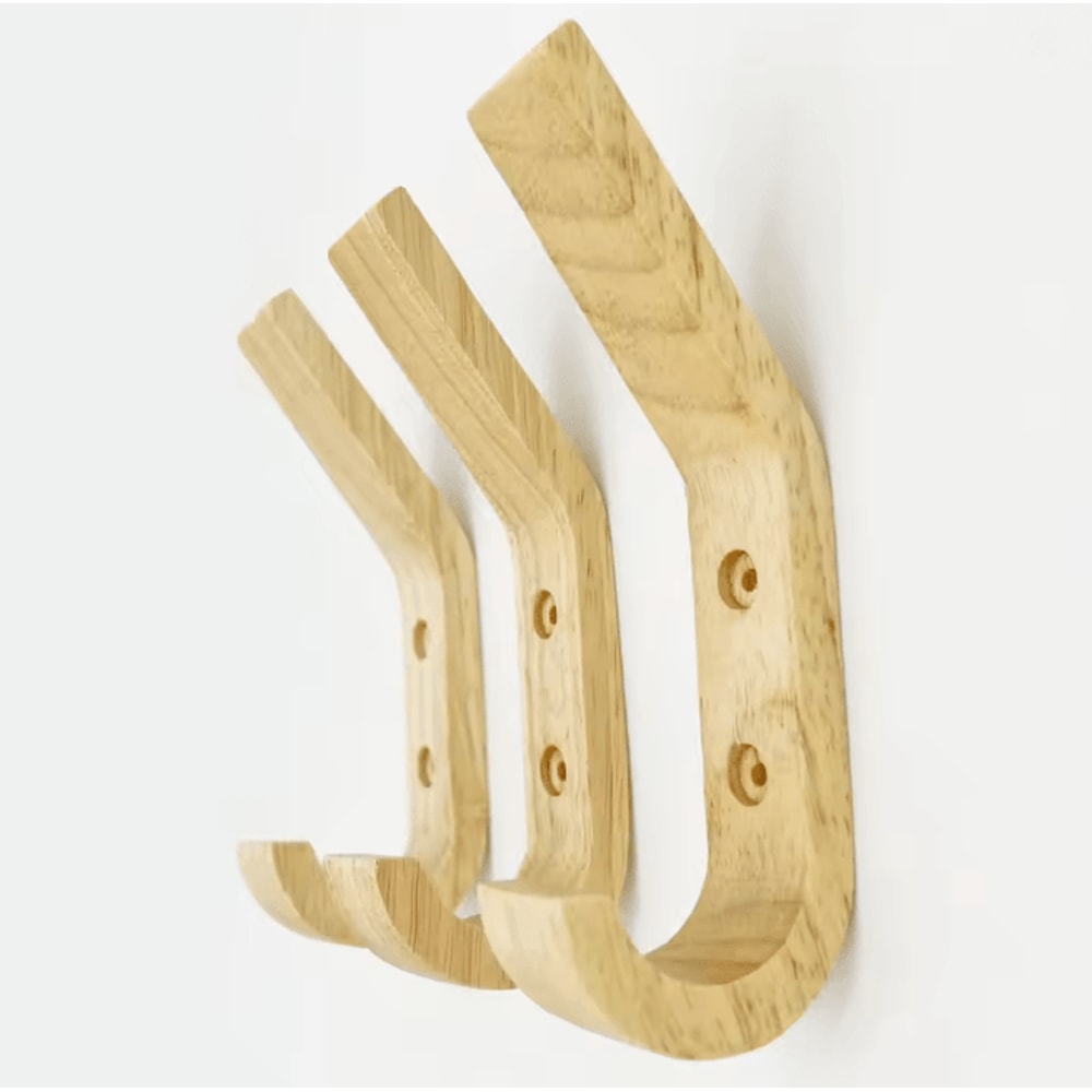 Solid Wood Wall Hook Coat Rack Key And Door Hanger 4