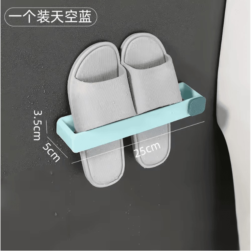 No Punch Bathroom Slipper Shelf Wall Mounted Shoe Rack 4