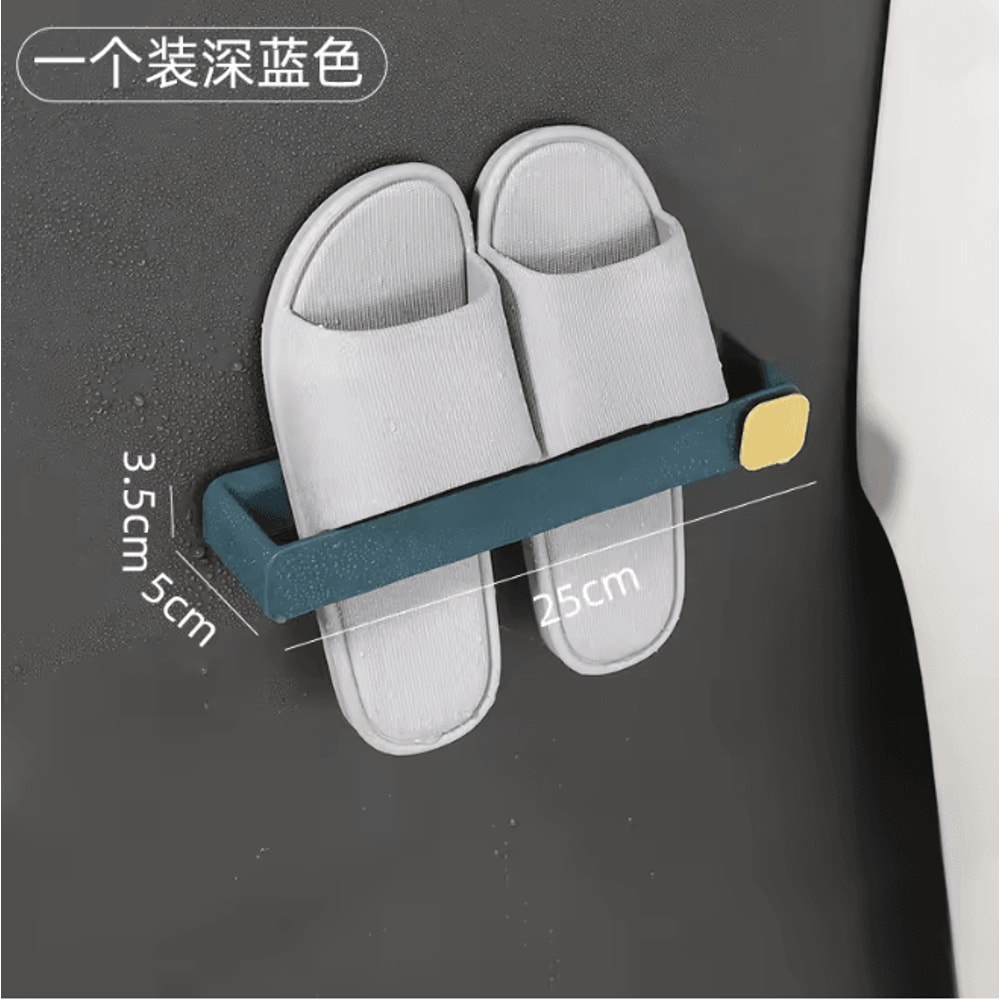 No Punch Bathroom Slipper Shelf Wall Mounted Shoe Rack 5