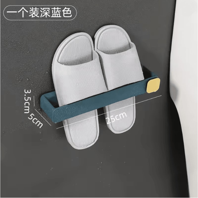 No Punch Bathroom Slipper Shelf Wall Mounted Shoe Rack 5