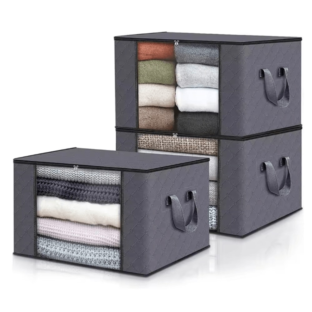 Large Capacity Foldable Storage Box Clothes Organizer With Handles 1