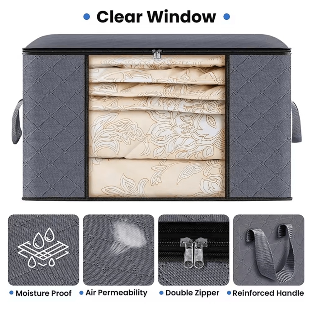 Large Capacity Foldable Storage Box Clothes Organizer With Handles 3