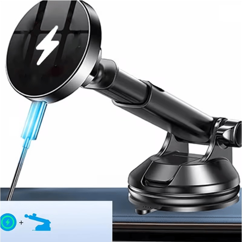 Magnetic Wireless Car Phone Charger Mount 15W Dashboard Holder 5